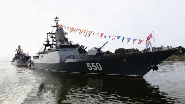 Генеральная репетиция парада ко Дню ВМФ России в Балтийске - Sputnik Afrique