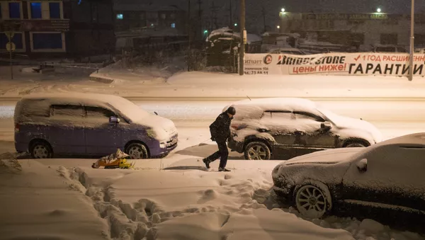 Une tempête de neige à Sakhaline - Sputnik Afrique