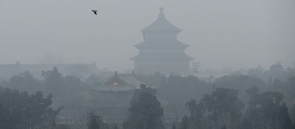 Forte pollution de l'air à Pékin le 8 décembre 2015. - Sputnik Afrique