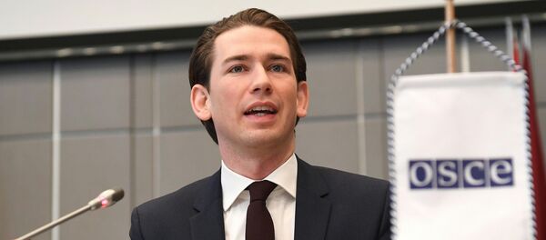 Austrian Foreign Minister Sebastian Kurz is pictured during his speech at the OSCE in Vienna, Austria on January 12, 2017 - Sputnik Afrique