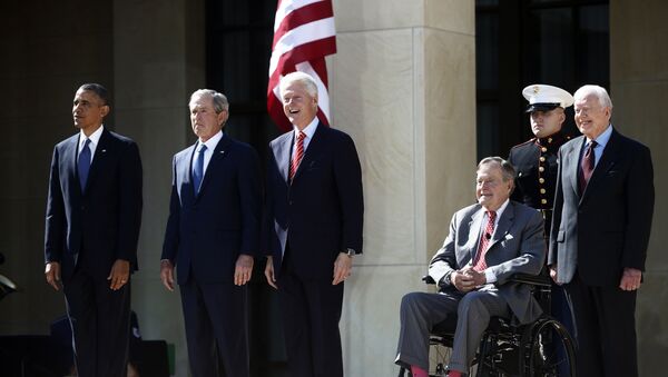 Barack Obama, George W. Bush, Bill Clinton, George H.W. Bush, et Jimmy Carter - Sputnik Afrique
