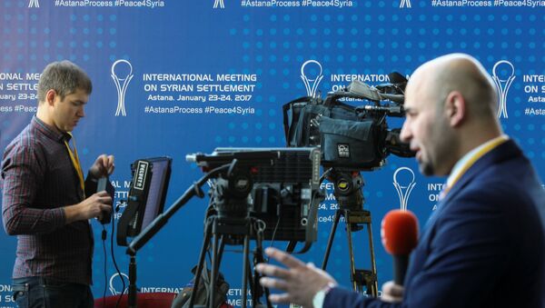 Journalisten bei den Syrien-Gesprächen in Astana - Sputnik Afrique