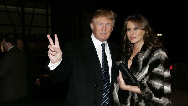 Donald Trump avec sa épouse Melania - Sputnik Afrique
