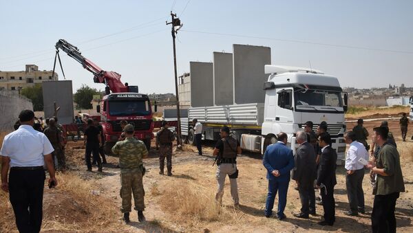 La construction du mur à la frontière turco-syrienne - Sputnik Afrique