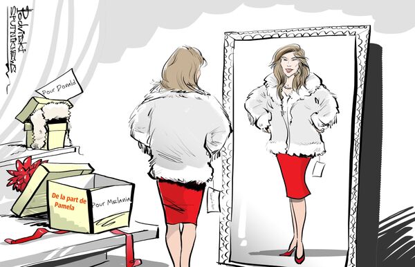 Pamela Anderson offrira à Melania Trump un manteau en fausse fourrure russe Pamela Anderson offrira à Melania Trump un manteau en fausse fourrure russe - Sputnik Afrique