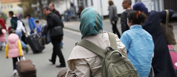 Un centre d'accueil des réfugiés, Allemagne Un centre d'accueil des réfugiés, Allemagne - Sputnik Afrique