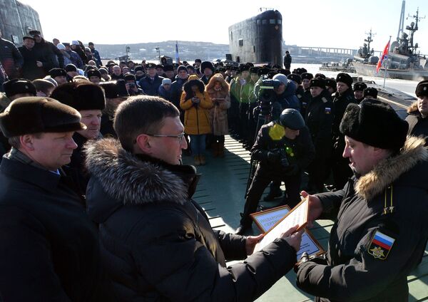 Le sous-marin «Komsomolsk-sur-l’Amour» de retour dans les eaux du - Sputnik Afrique