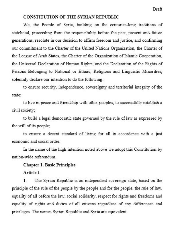 Draft Constitution Draft Constitution - Sputnik Afrique