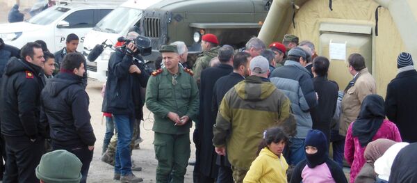 Пункт временного размещения беженцев Жибрин в Алеппо - Sputnik Afrique