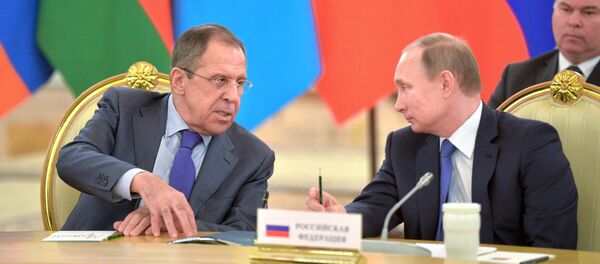 Sergueï Lavrov et Vladimir Poutine - Sputnik Afrique