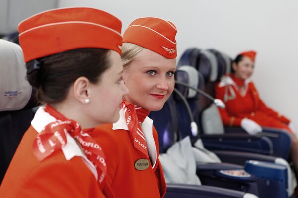 Les hôtesses de l’air d’Aeroflot - Sputnik Afrique
