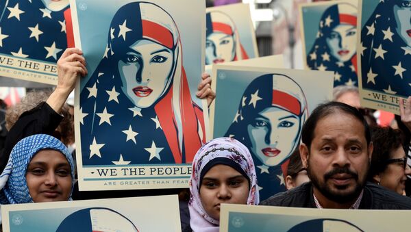 New York: manifestation contre l’islamophobie sur Times Square - Sputnik Afrique