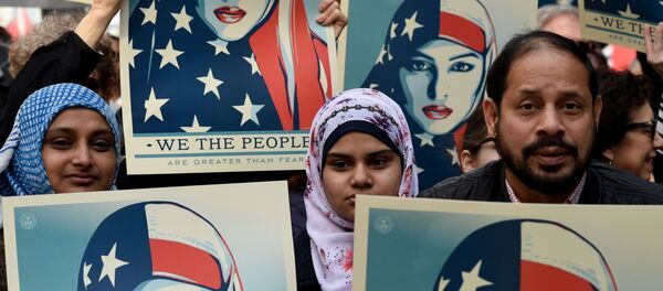 New York: manifestation contre l’islamophobie sur Times Square - Sputnik Afrique