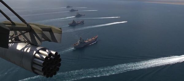 Корабли Черноморского флота и Каспийской флотилии во время стратегических командно-штабных учений Кавказ-2016. - Sputnik Afrique