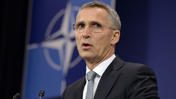 NATO Secretary-General Jens Stoltenberg delivers a press conference after a NATO defence ministers' meeting at the NATO headquarters in Brussels on October 27, 2016 - Sputnik Afrique