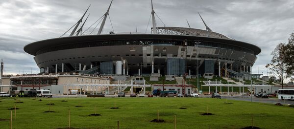 Le stade Zenit Arena en chantier à Saint-Pétersbourg - Sputnik Afrique