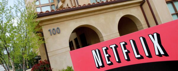  Netflix company logo at Netflix headquarters in Los Gatos, California - Sputnik Afrique