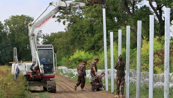 La construction d'une clôture à la frontière Hongrie-Croatie - Sputnik Afrique