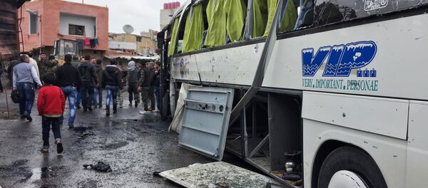 Le lieu de la double attaque-suicide à Damas - Sputnik Afrique