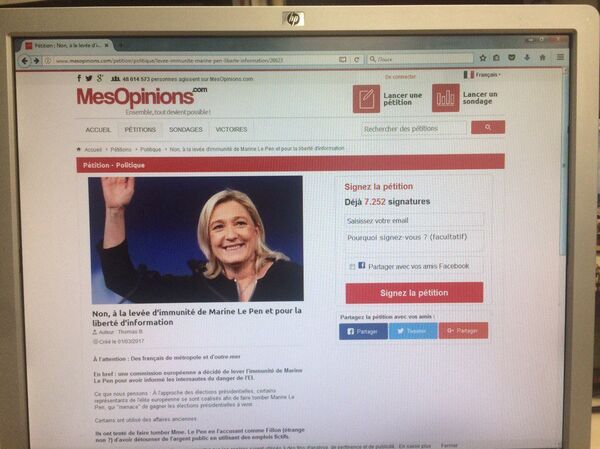Pétition en faveur de Marine Le Pen - Sputnik Afrique