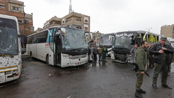Les forces  de sécurité syriennes sur les lieux du double attentat à Damas - Sputnik Afrique