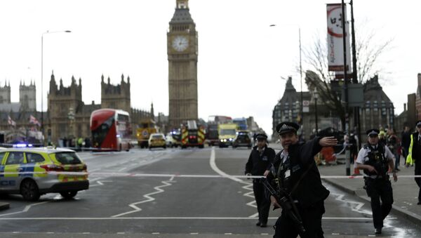 La police boucle le pont de Westminster après l'attaque du 22 mars 2017 - Sputnik Afrique
