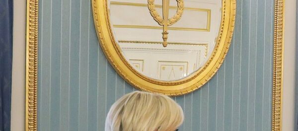 Vladimir Poutine lors de la rencontre avec Marine Le Pen au Kremlin - Sputnik Afrique