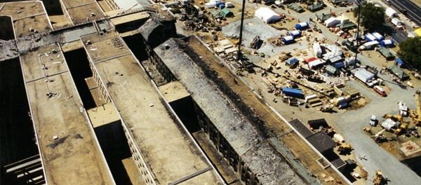 An aerial view of the Pentagon's damaged section after the 9/11 terrorist attack. - Sputnik Afrique