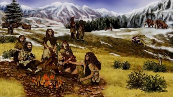 Hommes de Néandertal. Image d'illustration - Sputnik Afrique