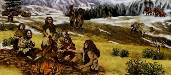 Hommes de Néandertal. Image d'illustration - Sputnik Afrique