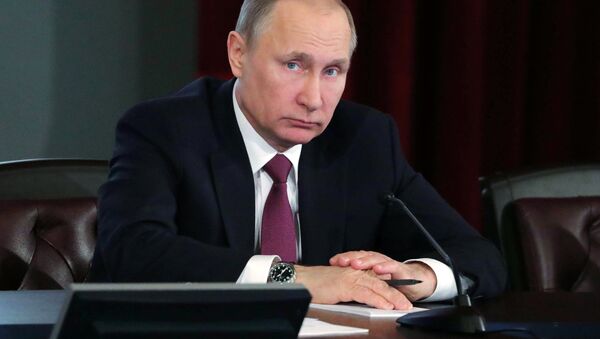 Президент РФ В. Путин принял участие в расширенном заседании коллегии МВД России - Sputnik Afrique