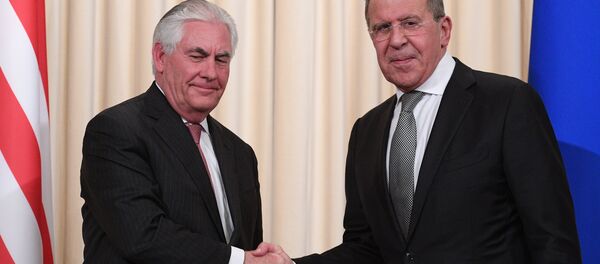 П/к министра иностранных дел РФ С. Лаврова и госсекретаря США Р. Тиллерсона - Sputnik Afrique