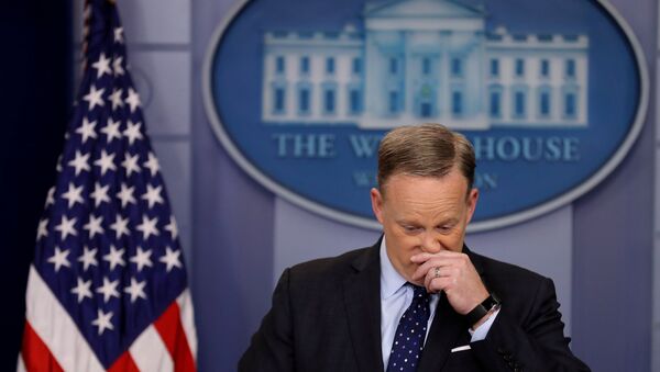 White House Press Secretary Sean Spicer holds the daily press briefing at the White House in Washington, U.S., March 23, 2017. - Sputnik Afrique