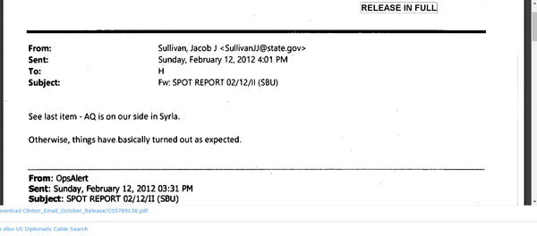 Fragment d'une lettre de Jake Sullivan publiée par Wikileaks Fragment d'une lettre de Jake Sullivan publiée par Wikileaks - Sputnik Afrique