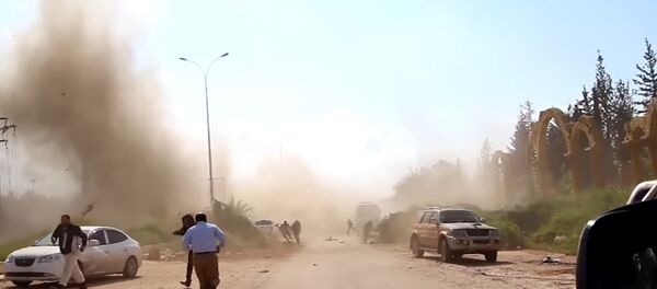 Le moment d'explosion à Alep, le 15 avril - Sputnik Afrique