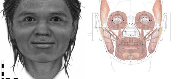 Восстановленное учеными лицо женщины из пещеры Там-Лод, жившей в Таилане 13 тысяч лет назад - Sputnik Afrique