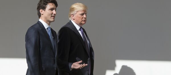 Justin Trudeau et Trump - Sputnik Afrique