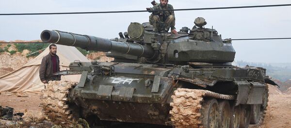 Syrian army troops during an assault on the city of Halfaya in the north of the Hama Governorate - Sputnik Afrique