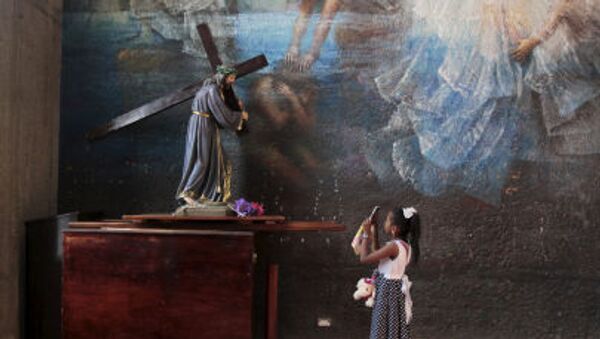 La statue de Jésus dans une cathédrale de Managua - Sputnik Afrique