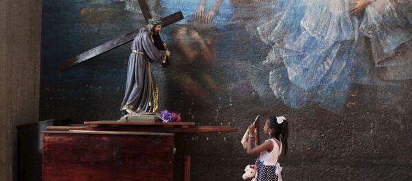 La statue de Jésus dans une cathédrale de Managua - Sputnik Afrique