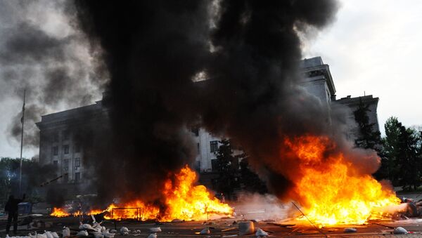 The House of Trade Unions building in Odessa on May 2, 2014 - Sputnik Afrique