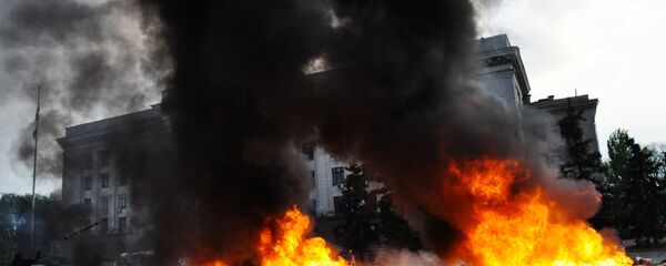 The House of Trade Unions building in Odessa on May 2, 2014 - Sputnik Afrique