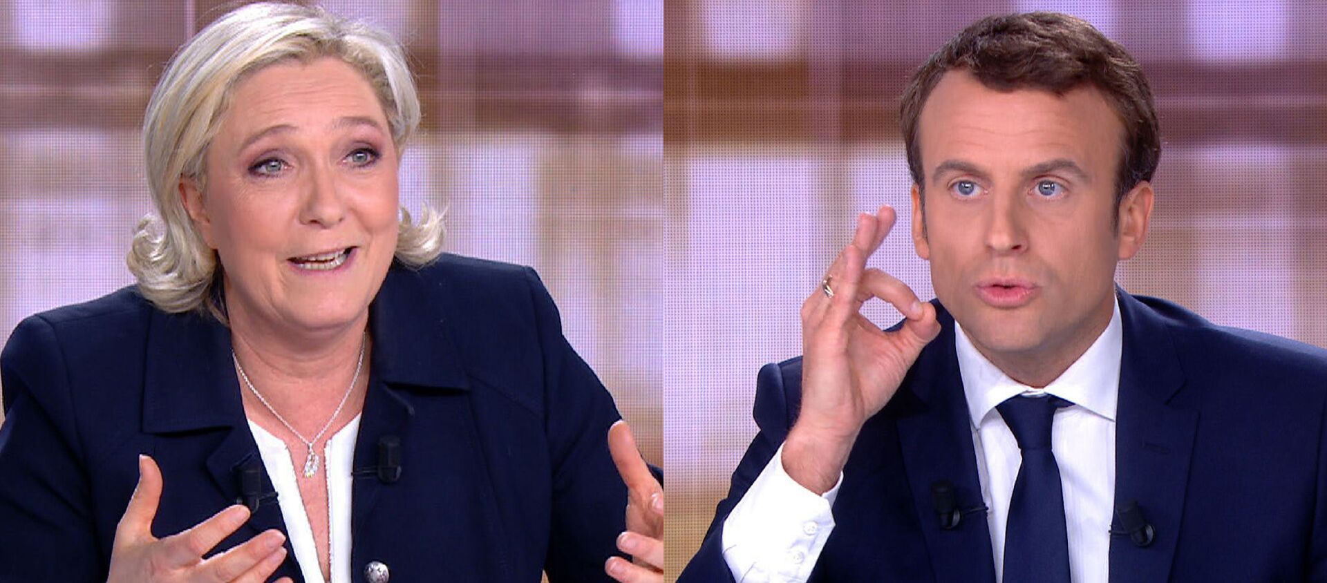 Débat de l'entre-deux-tours entre Emmanuel Macron et Marine Le Pen, le 3 mai 2017 - Sputnik Afrique, 1920, 28.02.2021