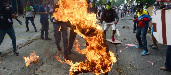 Les manifestations de protestation dans les rues du Venezuela - Sputnik Afrique