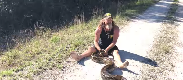 Un homme attrape un python de cinq mètres à mains nues - Sputnik Afrique