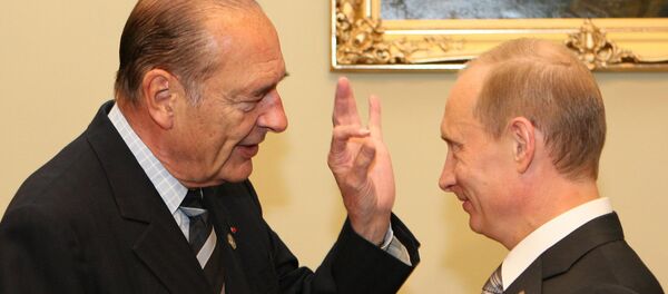 В.Путин и Ж.Ширак перед началом рабочего заседания на саммите Группы восьми - Sputnik Afrique