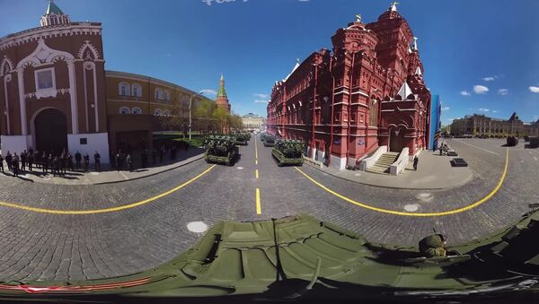 панорамное видео репетиции парада Победы на Красной площади - Sputnik Afrique