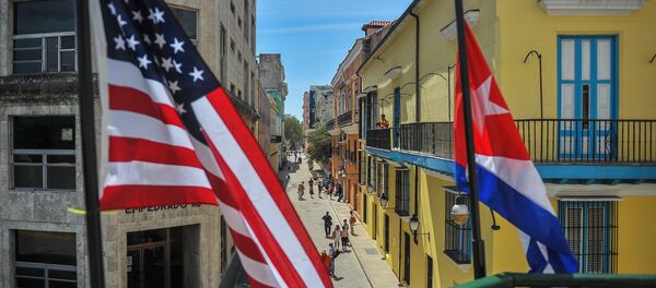 drapeaux de Cuba et des États-Unis - Sputnik Afrique