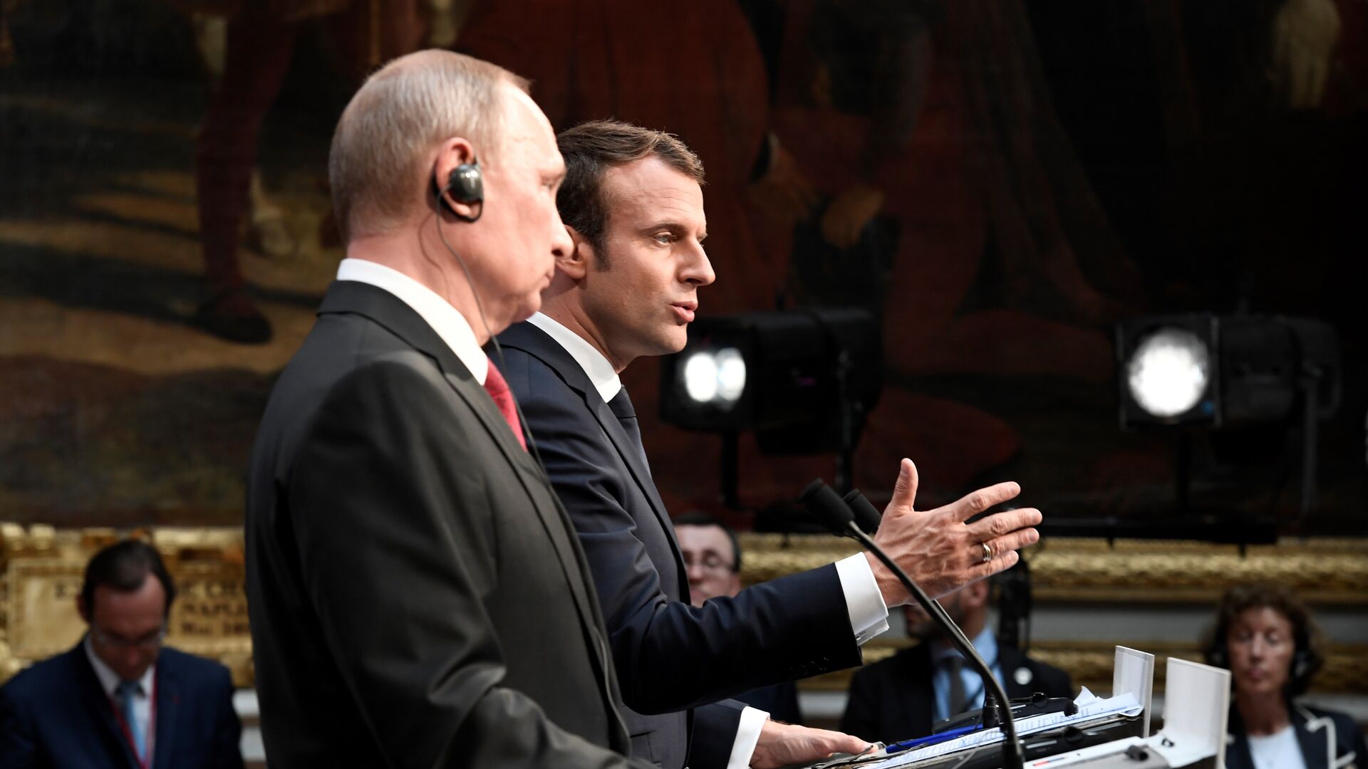 Vladimir Poutine et Emmanuel Macron à Versailles - Sputnik Afrique, 1920, 03.03.2022