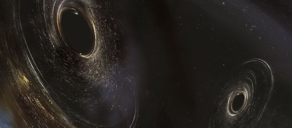 Художественное представление черных дыр, находящихся в 3 миллиардах световых лет от Земли Художественное представление черных дыр, находящихся в 3 миллиардах световых лет от Земли - Sputnik Afrique
